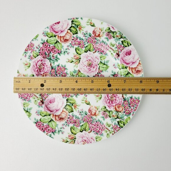 Shabby Chic Rose Chintz Teacup, Saucer & Plate The Fairmont Empress Rose Garden - Picture 10 of 13